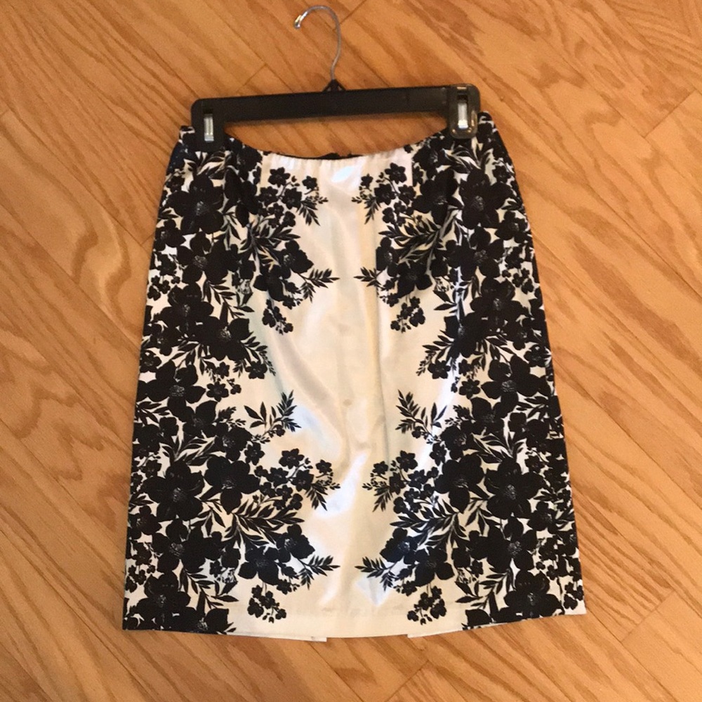 Black and White Anthropologie Pencil Skirt